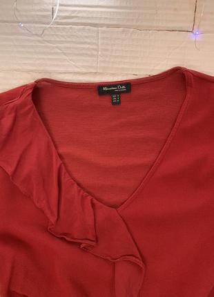 Блузка блуза massimo dutti zara, h&m топ сорочка червона кофта3 фото