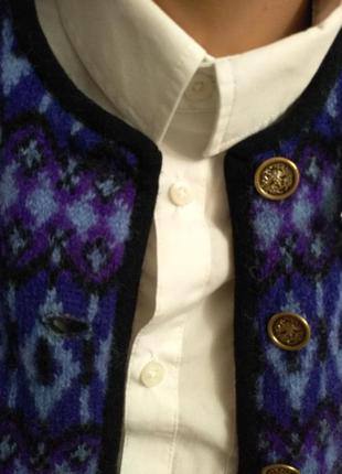 Шерстяной винтажный кардиган в этно бохо стиле, кофта, свитер3 фото