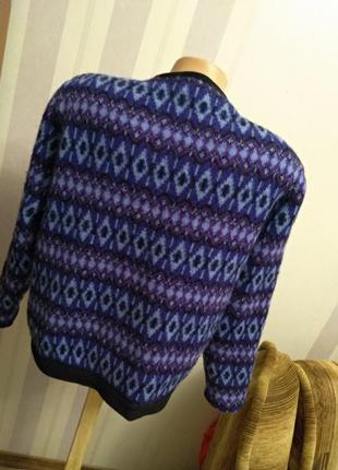 Шерстяной винтажный кардиган в этно бохо стиле, кофта, свитер6 фото