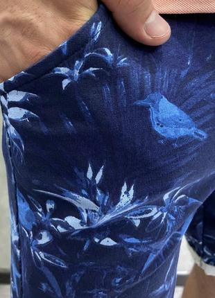 Шорти чоловічі з принтом сині туреччина / шорти чоловічі з написом сині турречина5 фото