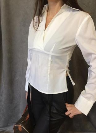 Женская блуза - рубашка белая  mattina италия2 фото