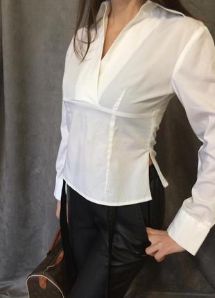 Женская блуза - рубашка белая  mattina италия4 фото