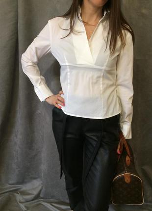 Женская блуза - рубашка белая  mattina италия5 фото