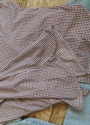 Женская рубашка tommy hilfiger гусиная лапка из хлопка7 фото