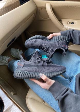 Кроссовки yeezy 350 v2 black reflective кросівки