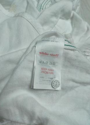 Белая рубашка натуральная ткань хлопок в зезды7 фото