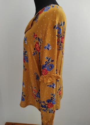 Натуральная 100% вискоза блузка с цветочным принтом 18 р от debenhams7 фото