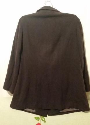 Пальто шерстяное + кашемир (пог- 59 см) сливового цвета4 фото
