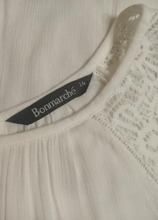 Белоснежная блузка с кружевом3 фото
