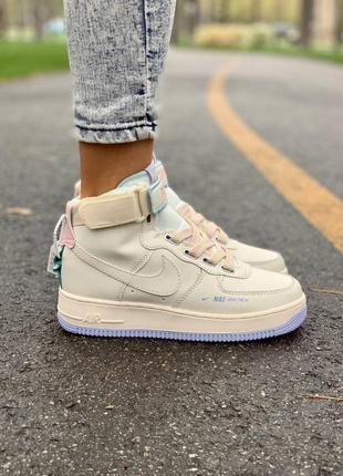 Кросівки nike af1 utility sportswear cream high кроссовки3 фото