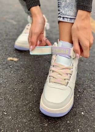 Кросівки nike af1 utility sportswear cream high кроссовки5 фото