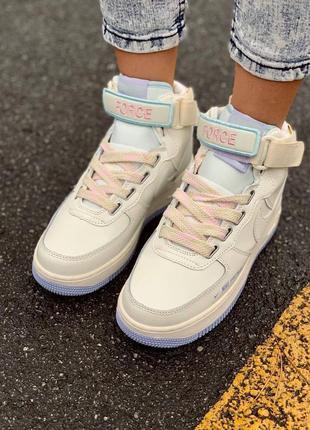 Кросівки nike af1 utility sportswear cream high кроссовки6 фото