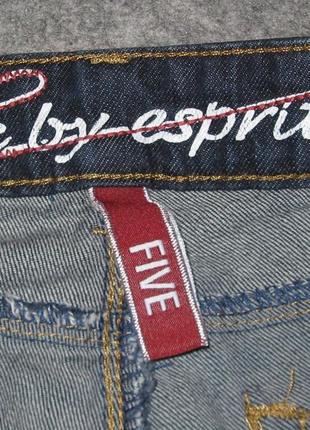 10-12 esprit slim классические зауженные джинсы слим темно-синего цвета10 фото