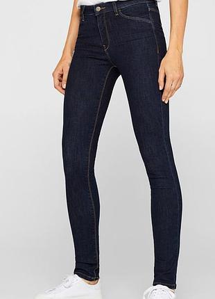 10-12 esprit slim классические зауженные джинсы слим темно-синего цвета