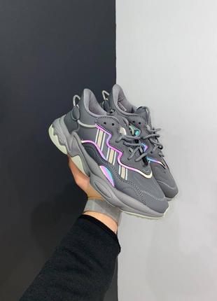 Кроссовки adidas ozweego графитовые