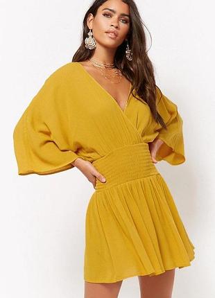 Более легкое натуральное платье forever 21 оверсайз