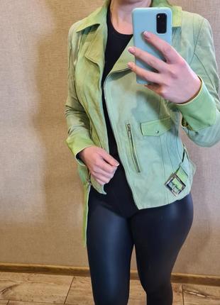 Салатовая курточка косуха1 фото