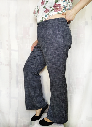 Пямые брюки из ткани под лен3 фото