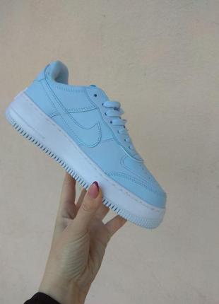 Air force 1 low oceanic blue голубые женские кроссовки блакитні жіночі кросівки6 фото