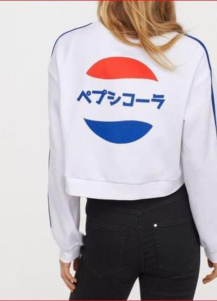 Стильний короткий світшот pepsi від h&m2 фото