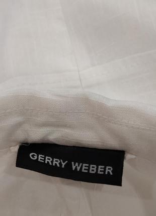 Белоснежный льняной пиджак от gerry weber / оригинал / красивый 100%лен с напылением5 фото