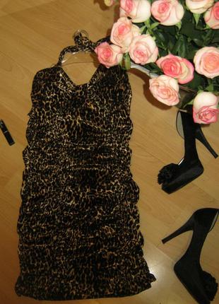 Сексуальное леопардовое платье