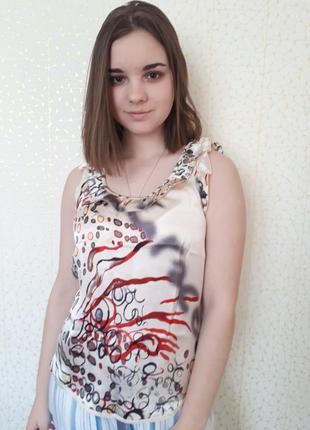 Блуза, топ из шелка.