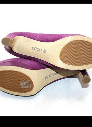 Фиолетовые  ботинки туфли ecco   оригинал2 фото