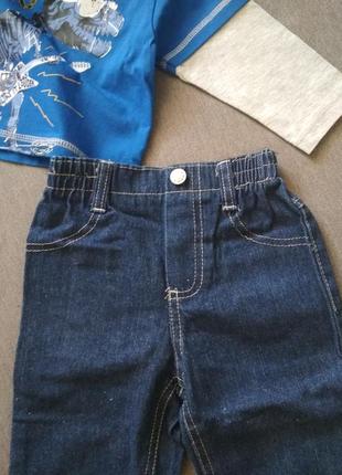 Дитячий комплект для хлопчика – реглан і джинси, новий, сша, на 6-12мес.4 фото