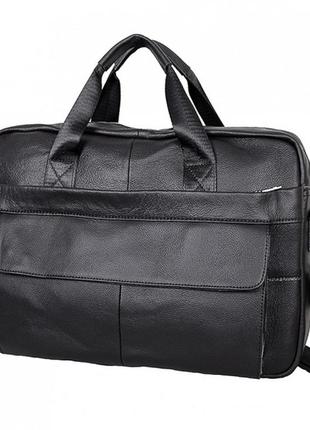 Мужская кожаная сумка для ноутбука и документов tiding bag nv20912 черная7 фото