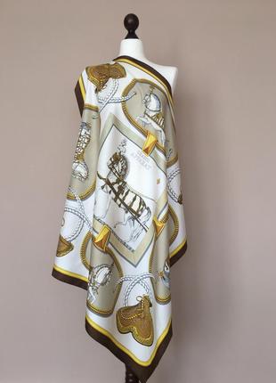 Шелковый платок hermes paris grand apparat silk scarf vintage 100% оригинал