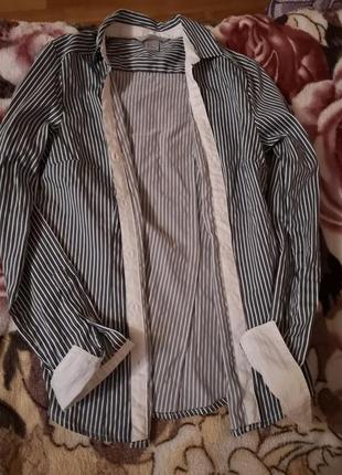 Сорочка біла в смужку, блузка фірми h&m, кофта на гудзиках