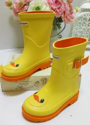 Осінні чоботи, унісекс, дитячі гумові чоботи, гумові чоботи, style rain4 фото