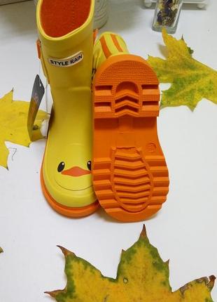 Осінні чоботи, унісекс, дитячі гумові чоботи, гумові чоботи, style rain2 фото