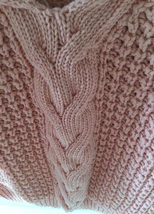 Укорочённый свитер розовый кроп-свитер3 фото