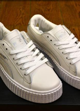 Кроссовки puma fenty by rihanna "basket creeper glo\ white"