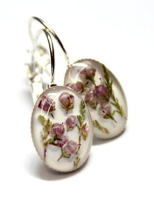 Нежные серьги с вереском.