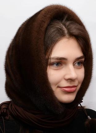 Женский платок из меха норки1 фото