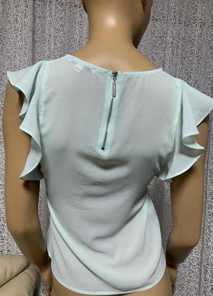 Нежная прозрачная блузочка мятного цвета2 фото