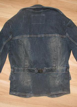 Джинсовая куртка пиджак motor jeans3 фото
