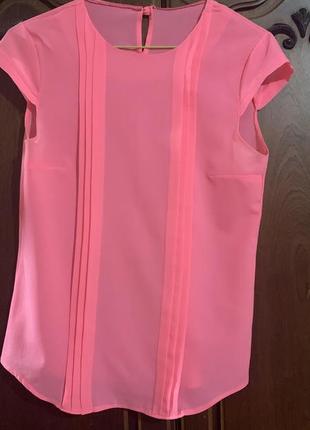 Футболка блузка ярко розовая xs s