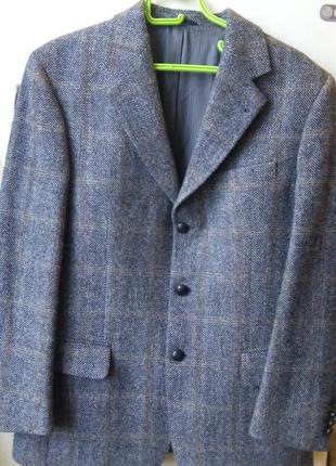 Шикарный элитный твидовый пиджак harris tweed для mario barutti1 фото