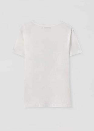 Новая белая футболка pull&bear с цветочным принтом2 фото