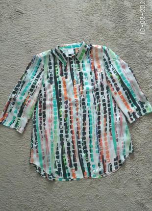 Блуза рубашка 100% шовк madeleine p.40,423 фото