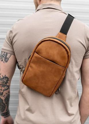 Мужская сумка через плечо south rico brown / smb3 фото