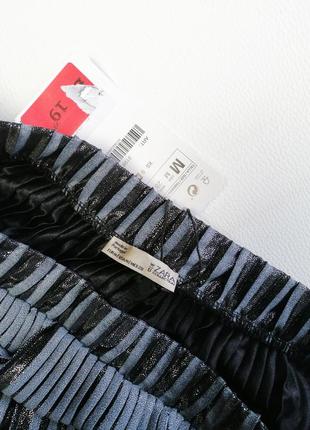 Zara плиссированная миди юбка с переливающимся эффектом5 фото