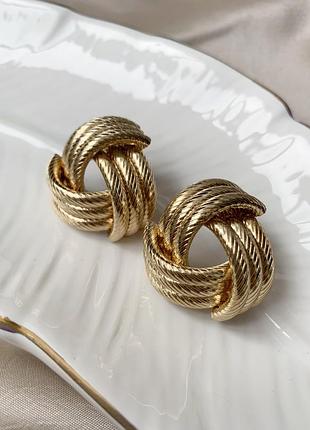 Серьги, сережки, кульчики, золотисті, золотистые3 фото