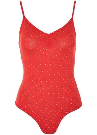 Боди в горошек красный блуза с бретельками zara zara