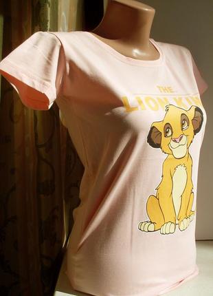 Женская персиковая  хлопковая футболка турция3 фото