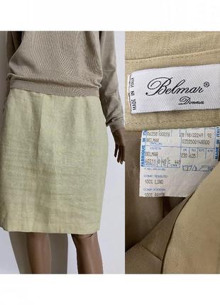 Винтажная юбка из льна бежевая belmar